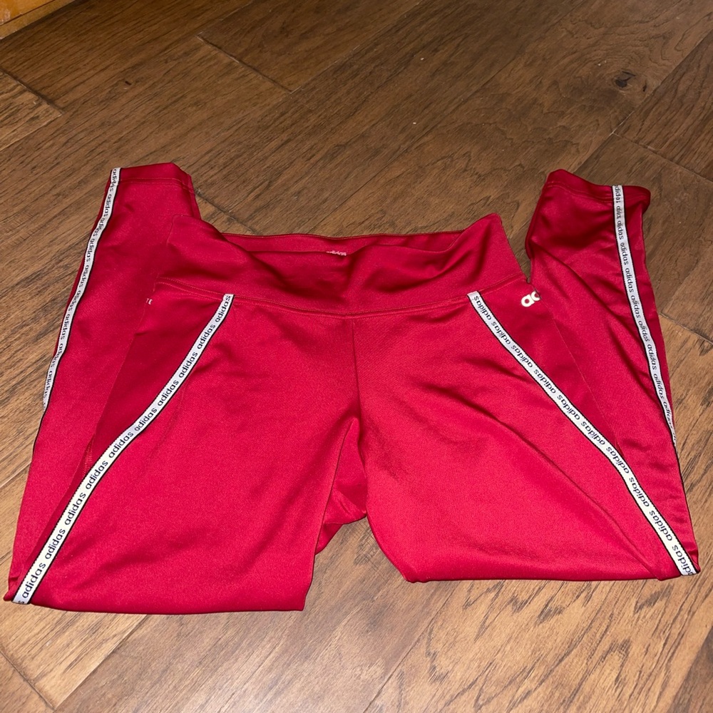 Adidas Womens Red Leggings size medium